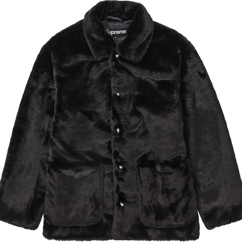 Supreme 2-Tone Faux Fur Shop Coat
Black